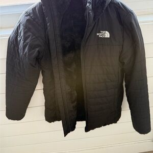 The North Face Black Puffer Jacket with Fuzzy lining